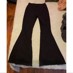 Black bell bottom pants